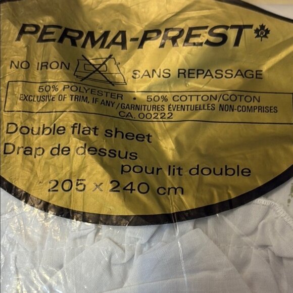 Sears Flat Sheets - set of two Double size New in Package - Picture 2 of 5